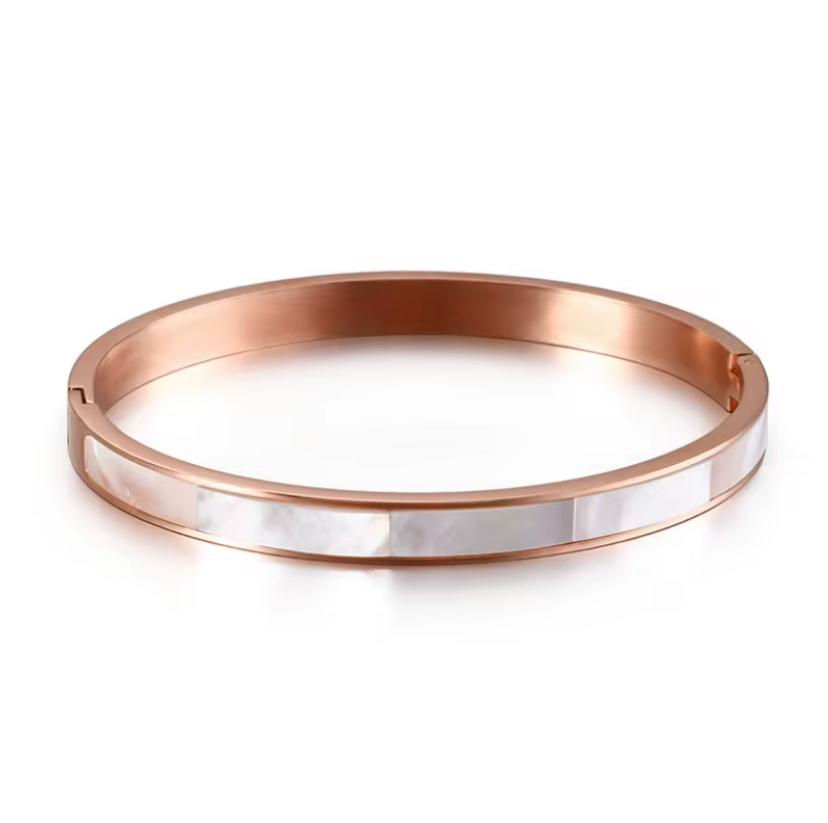 Luba Pearl Inlay Bracelet Gold
