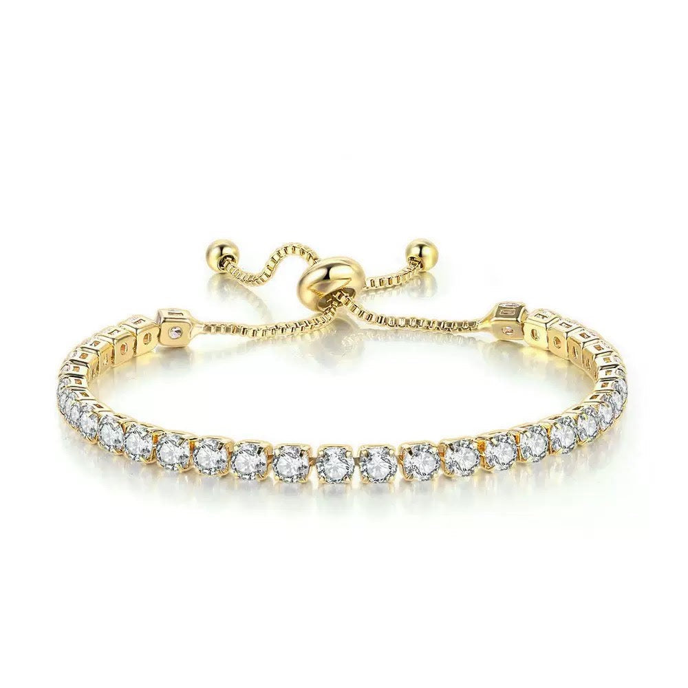Lindy tennis bracelet- Gold