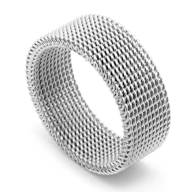Luna Mesh Ring-Silver