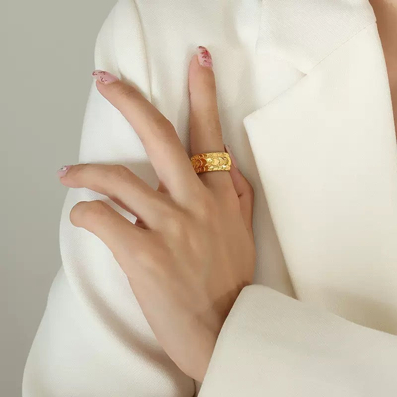 Rosenaly Fish Scale Ring 7