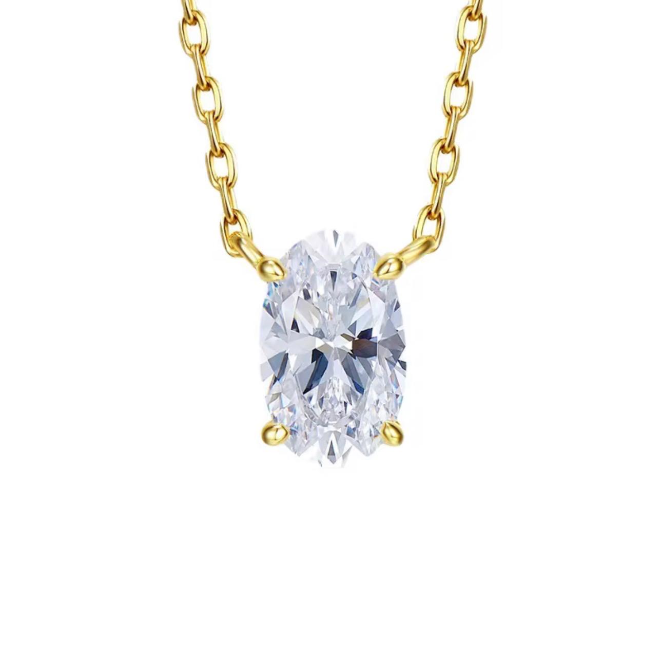Crystie Glow Pendant Necklace-Gold