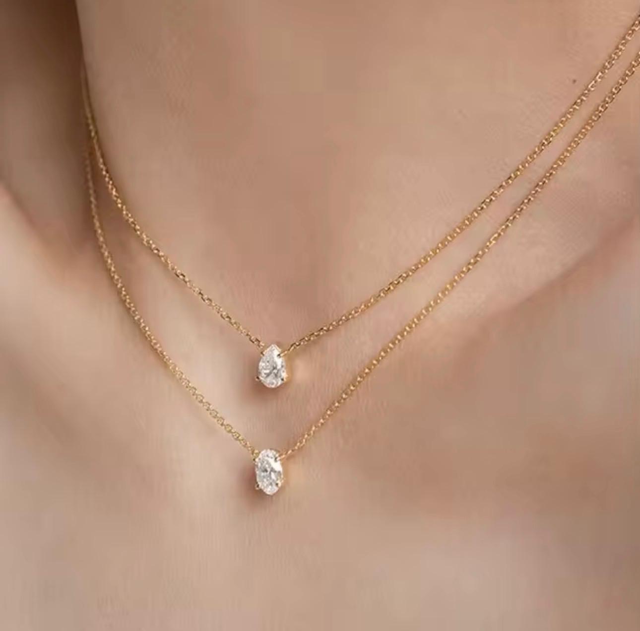 Crystie Glow Pendant Necklace-Gold