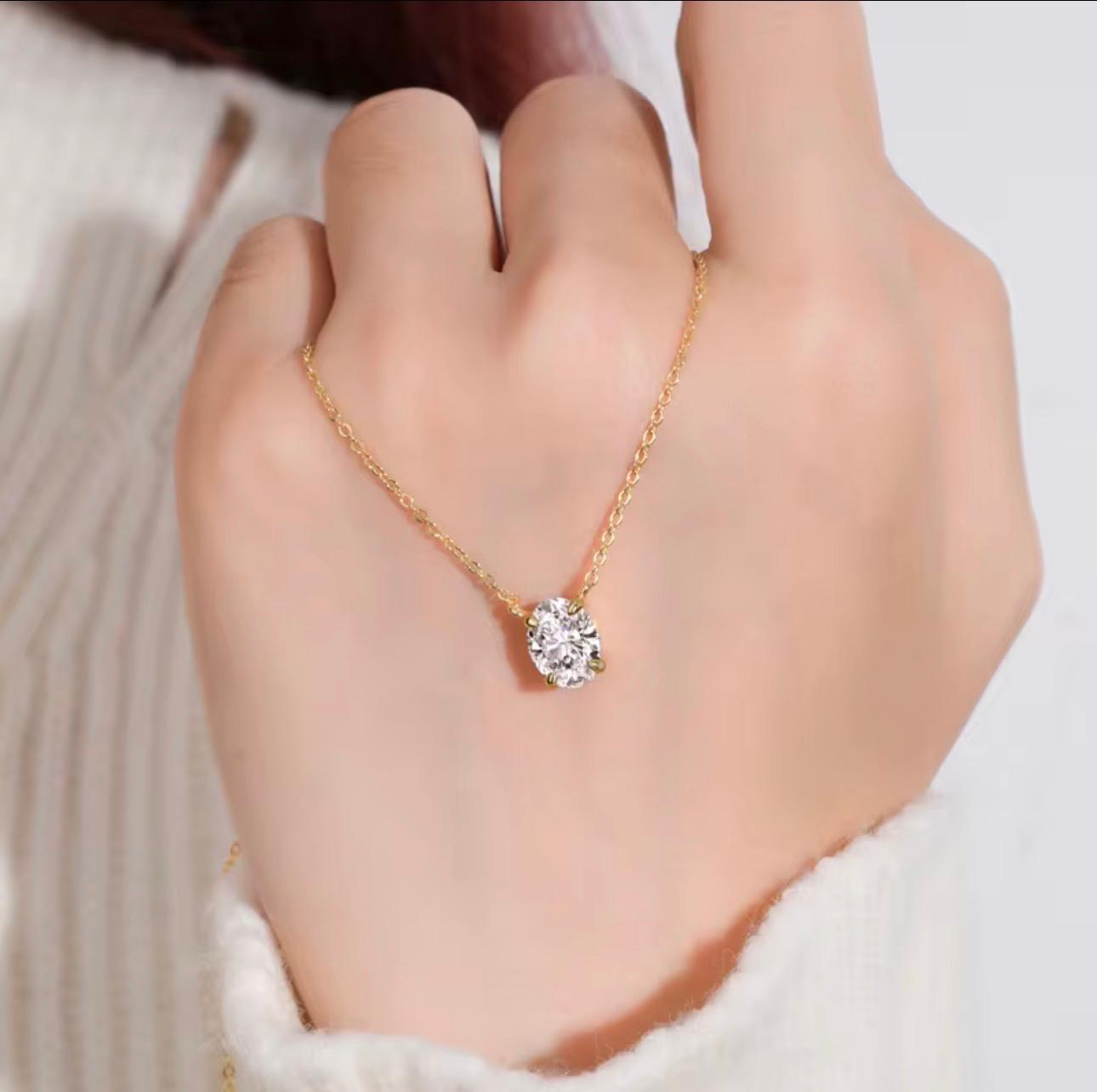 Crystie Glow Pendant Necklace-Gold
