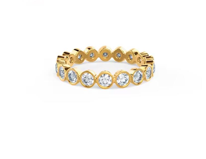 Bezel-Set Eternity Ring Gold 6,7,8,9