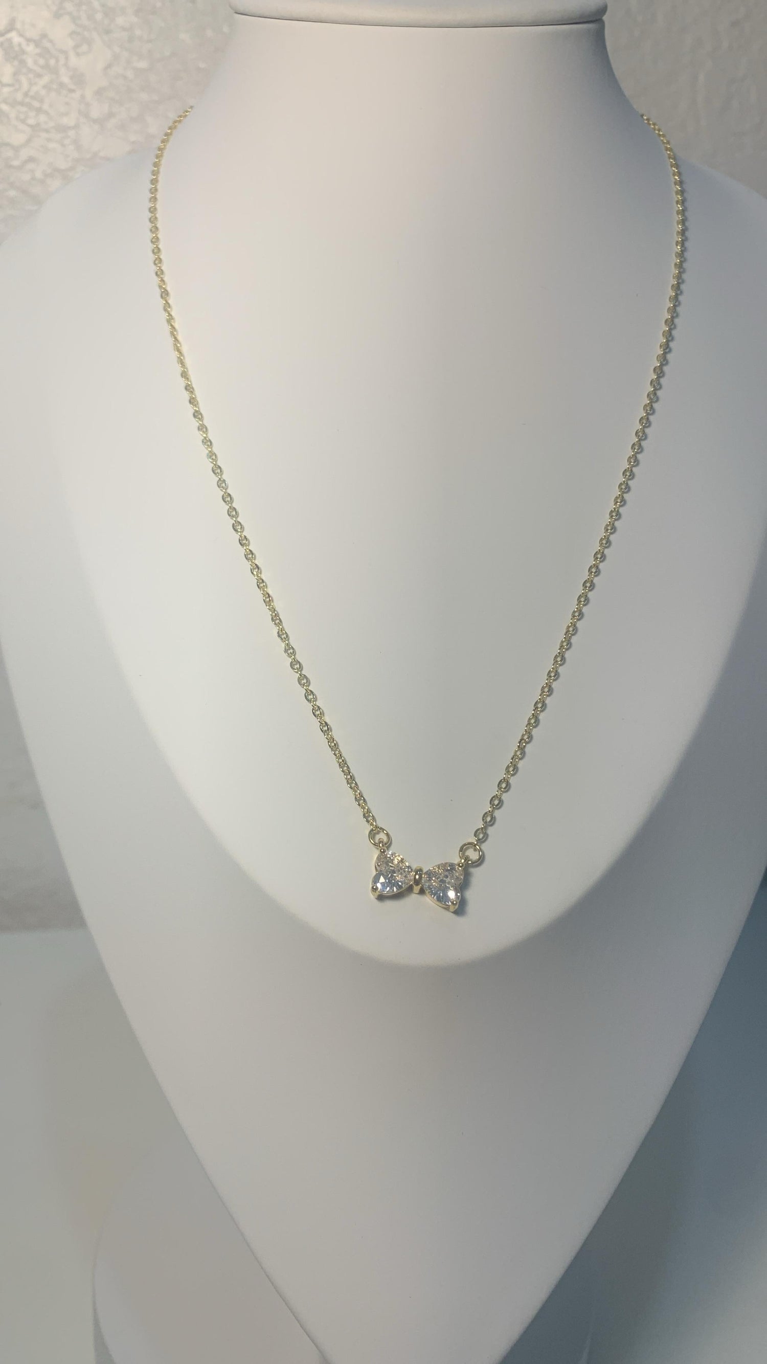 Bella Crystal Bow Necklace